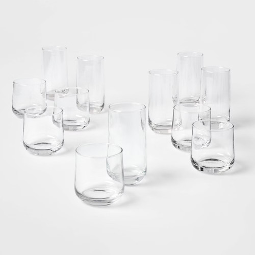12pc glass shoreham double - glass, old