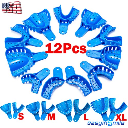 12pc dental impression trays - 12pc,
