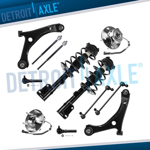 12pc front struts control arms - front,