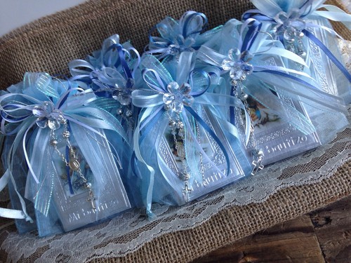 Blue baptism favors - 12,